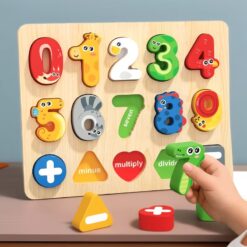 Wooden Numbers Puzzle Board